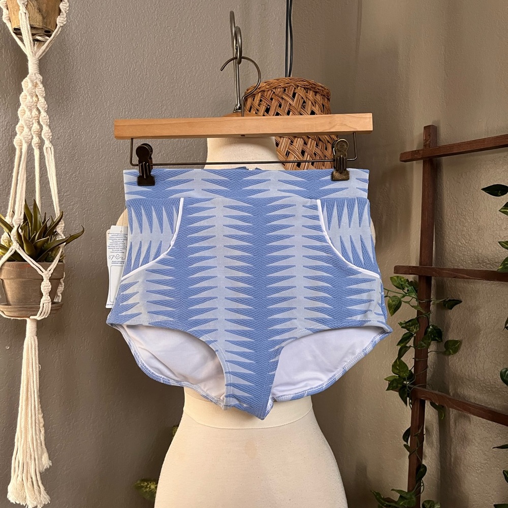 ▪️NWT Seea x Free People Georgia High Waist Surf Bikini bottom Vintage Inspired - Picture 9 of 15